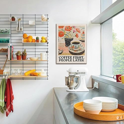 Miniatura 3 de WALLZK Arte enmarcado de café para pared, primer póster de café, impresiones en lienzo, moderno, retro, cafetería, bar, pintura, decoración para