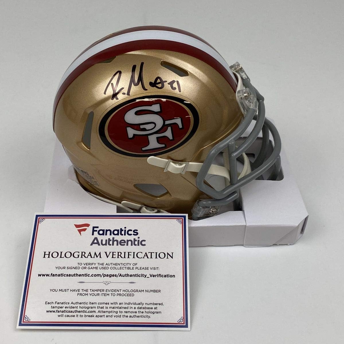 Autographed/Signed Raheem Mostert San Francisco 49ers Football Mini Helmet Fanatics COA : Collectibles & Fine Art
