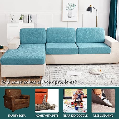 Miniatura 7 de Fundas de cojín para asiento de sofá, impermeables, de alta elasticidad, universal, elástica, fundas de cojín de repuesto para cojines individuales
