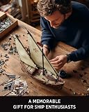 Nifeliz Nina Sailing Ship Building Set for Adults, Room Decor for Office, Bedroom or Shelf, Display and Collectible Gift for Ship Fans (1,402 PCS, NF10352) - 6
