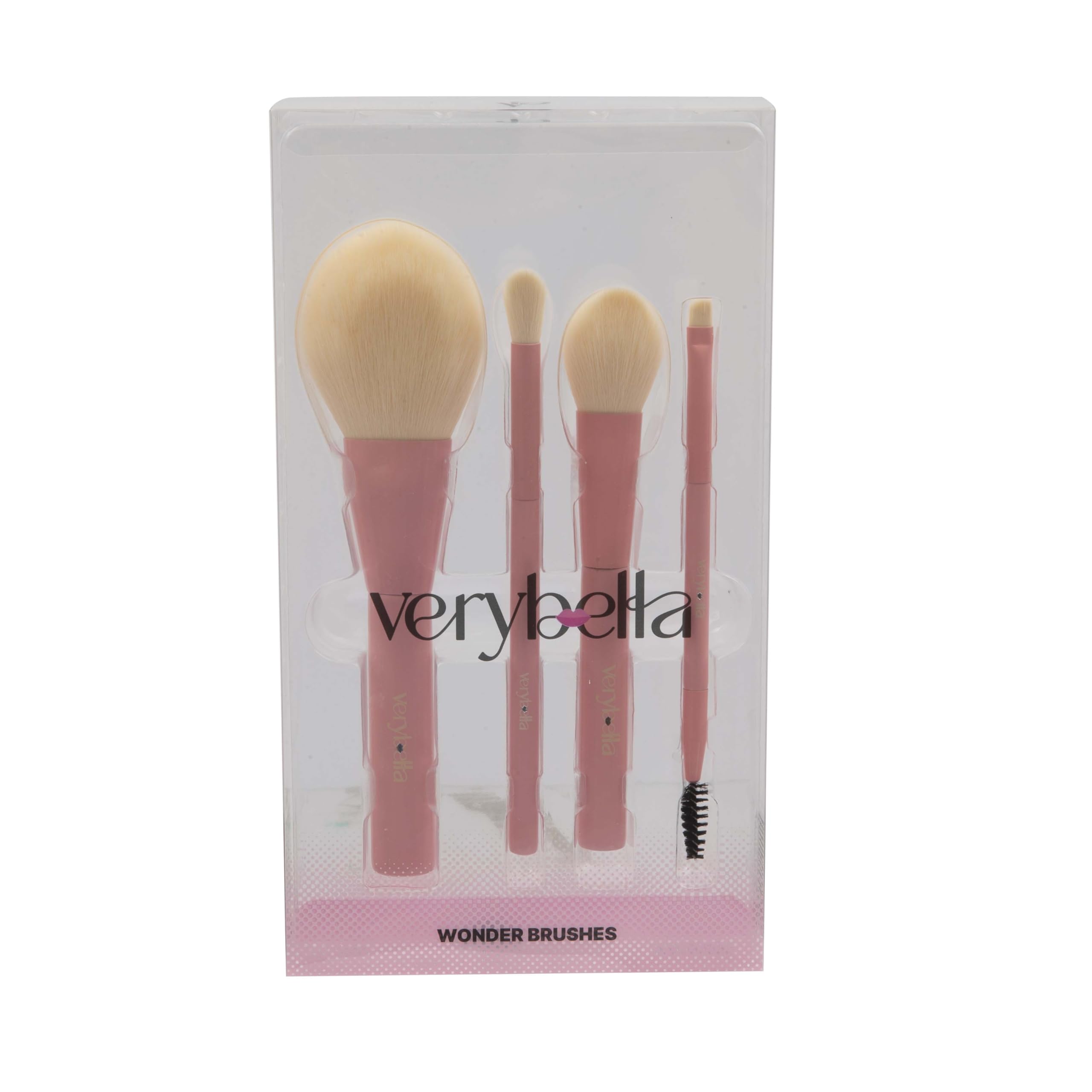 Very Bella Wonder Brushes, Set of 4 Kids’ Makeup Brushes, Soft & Safe Beauty Tools for Girls, Ideal for Dress-Up