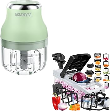10 Blades Slicer Onion Dicer & 250ML Garlic Chopper