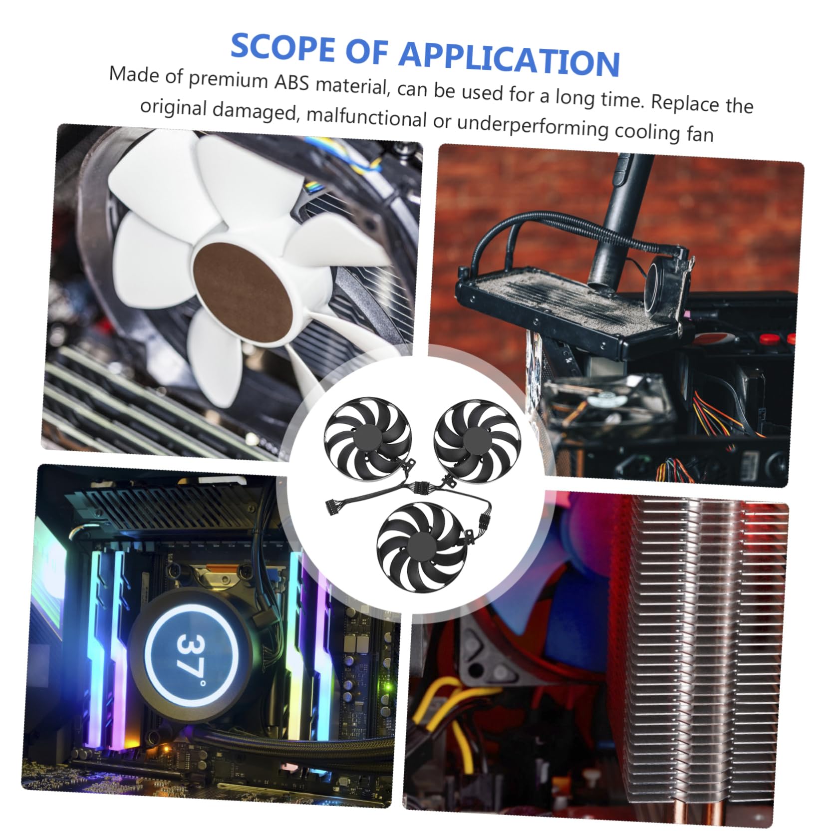 SHINEOFI 2 Juegos Ventilador de Refrigeración Tarjetas Gráficas de Compatible con Cfud Silencioso y Evitar Sobrecalentamiento Pcs