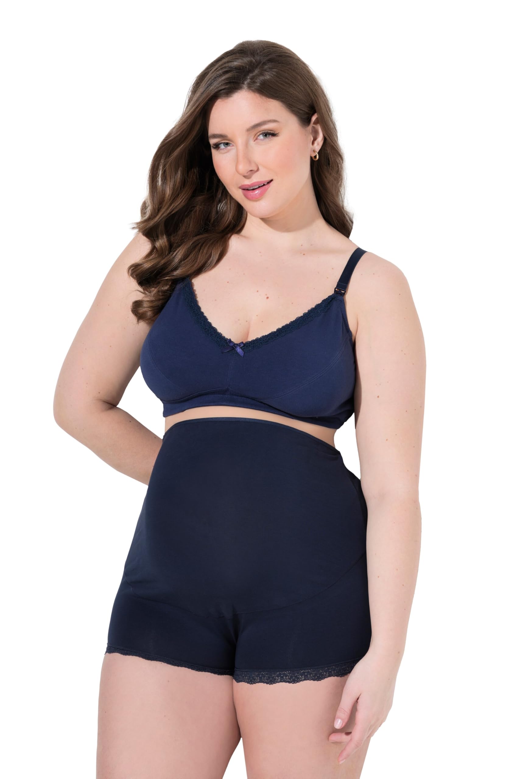 Ulla Popken Damen große Größen Übergrößen Plus Size Still-BH, Spitzenkante, Träger-Verschluss vorne 836790