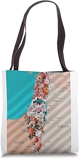 Palestine . Palestinian cities map Men Women gift Tote Bag