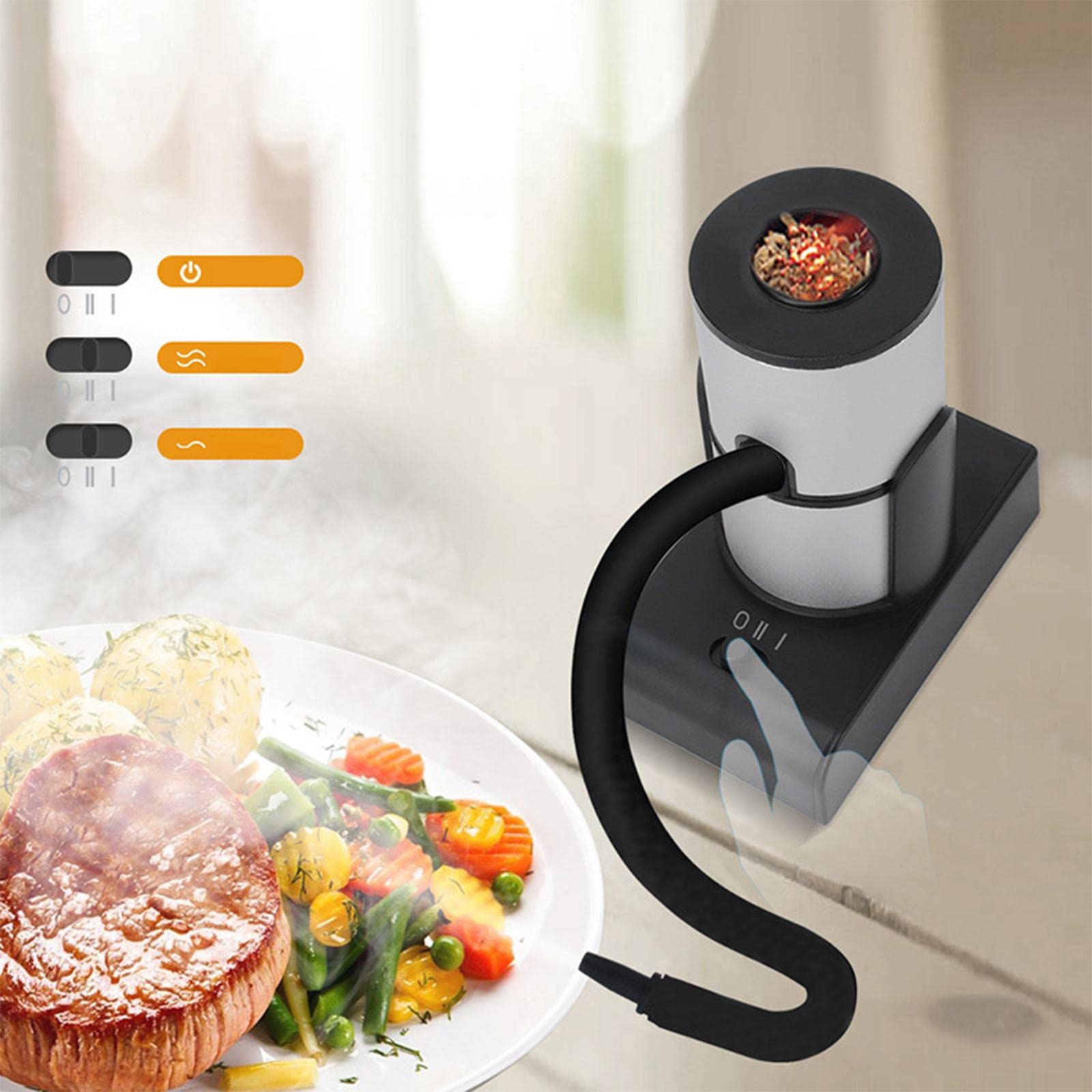 Infusor de humo portátil, kit de ahumador de cocina, bebidas, alimentos, cóctel, barbacoa, ahumador