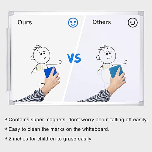Miniatura 6 de OFFICDO Borrador de borrado en seco, paquete de 48 mini borradores magnéticos de pizarra blanca para niños, estudiantes, aula, suministros para