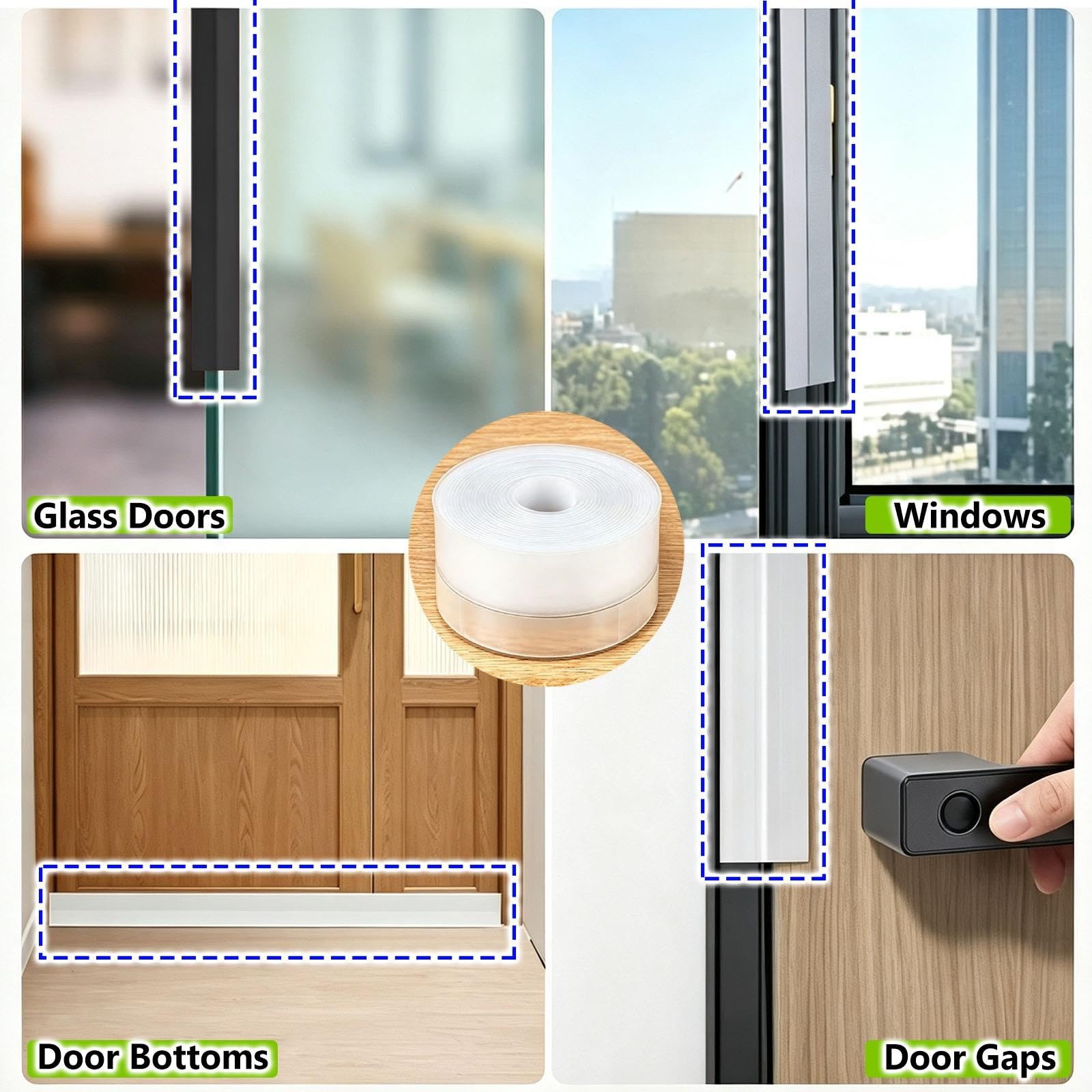 Deflector Lluvia Ventana Transparente Protección Alféizar