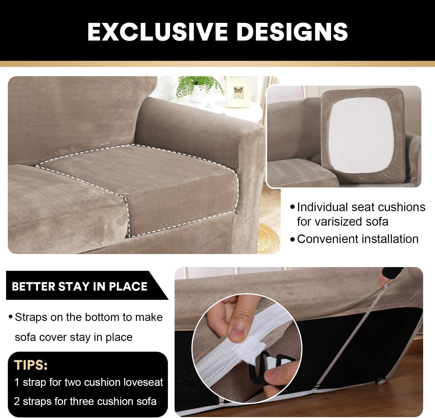 two cushion sofa slipcovers