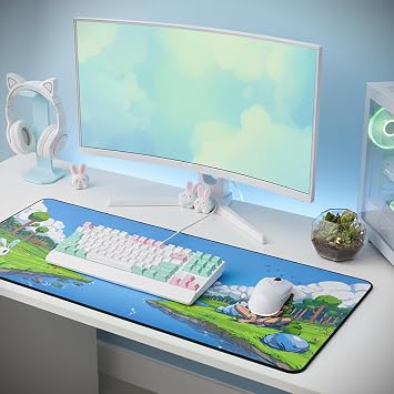 Hystar x Terraria | Extended Gaming Mouse Pad | XXL 36 x 16 | 5mm Thick, Waterproof Surface, Smooth Polyester Fabric, Natural Rubber Base Dry