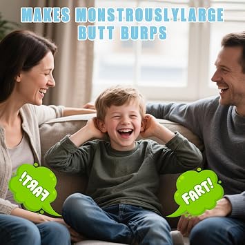 Whoopee Cushions Self Inflating Whoopie Cushion Fart Blaster Mini Fart Sound Prank Toy Perfect Joke or Gag Gift for Party Play Game (Blue)