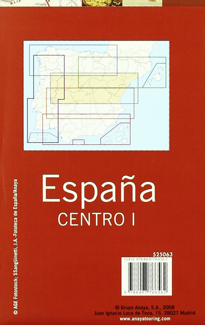 Mapa de carreteras 1:340.000 - Centro I (desplegable) (Mapa Touring)
