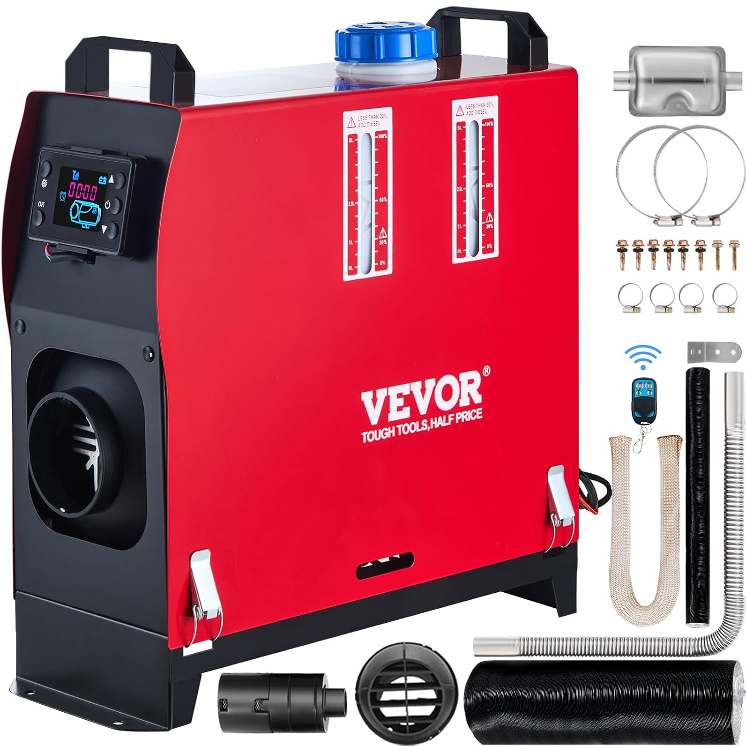 VEVOR Chauffage De Stationnement Diesel 8 KW 12 V Avec Télécommande Et Moniteur De