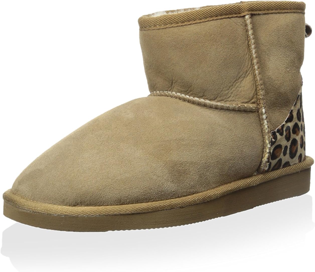 Women's Classic Mini Boot with Leopard, Sahara, 39 M EU