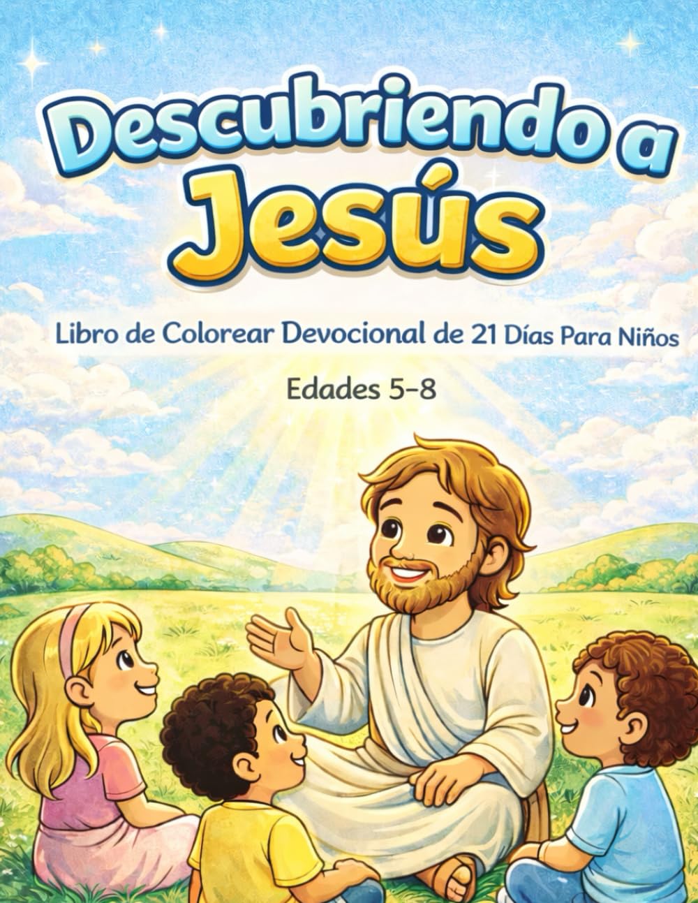 Descubriendo a Jesús: Libro de Colorear Devocional de 21 Días Para Niños Edades 5-8