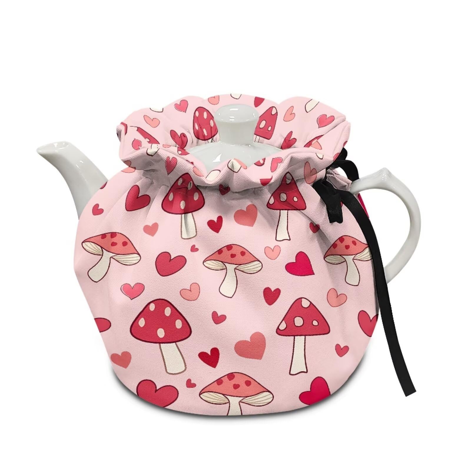 Generic Love Mushroom Tea Pot Cozies with Shock and Drop Protection for Teapots and Kettles - Decorative Tea Pot Sleeve with Insulation Pad