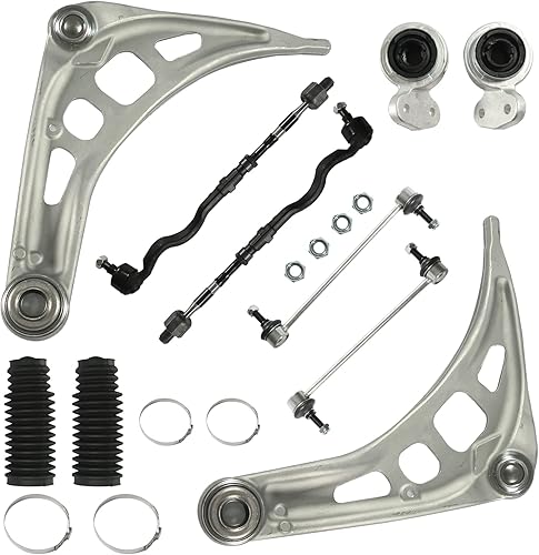 BoardRoad Kit de suspensión delantera E46 Brazo de control inferior E46 con eslabones de barra oscilante para barra de acoplamiento compatible con
