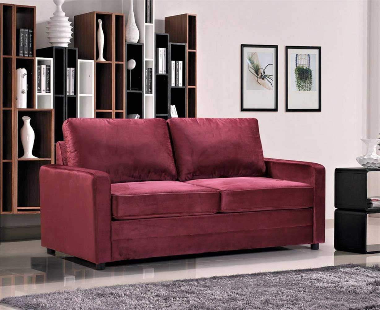 US Pride Furniture Knightsville Velvet 70 ' Square Arms