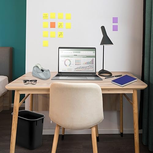 Miniatura 6 de Acrimet Papelera para escritorio, 3.25 galones, 13 cuartos de galón, 12 litros (plástico) (color negro) (juego de 4)