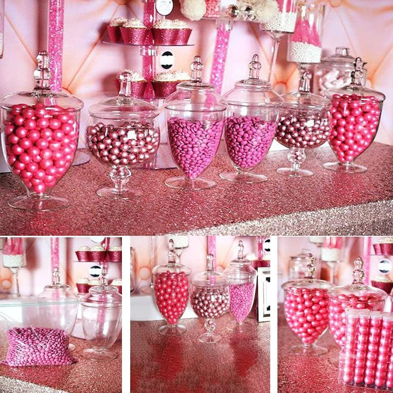 Efavormart 3 Pack | Clear Glass Apothecary Jars Candy Buffet Containers with Lids for Wedding Party Favor Decor - 9"/10"/11"