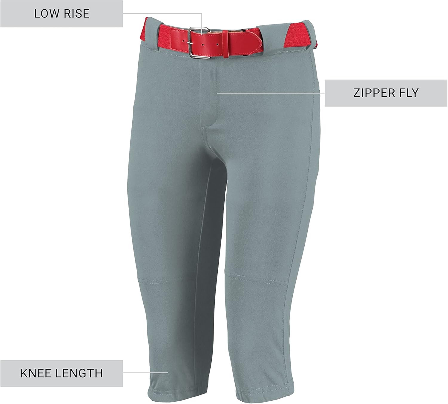 Russell Athletic Girls' Girls Knicker Softball Pants – Belted with Back Pockets! Low Rise Style for Comfort on The Field