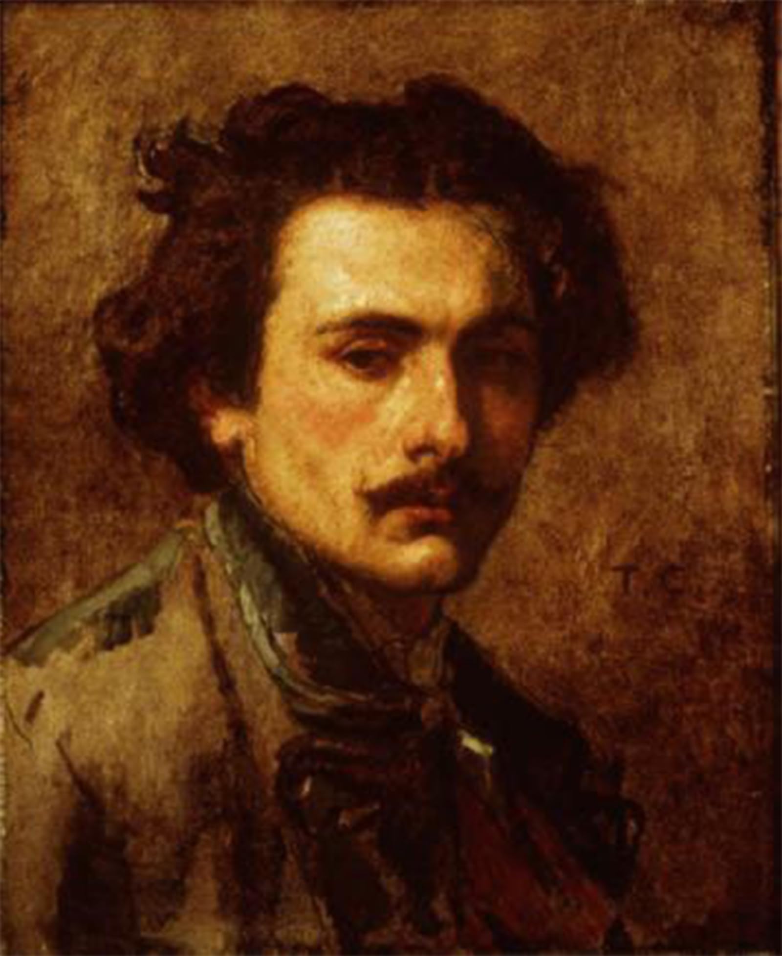 Serendipitp No Frame Retro Picture Poster Wall Art Pictures Painting Portrait Of The Artist By Thomas Couture Wall Art Canvas Print For Wall Decor 60X90cm