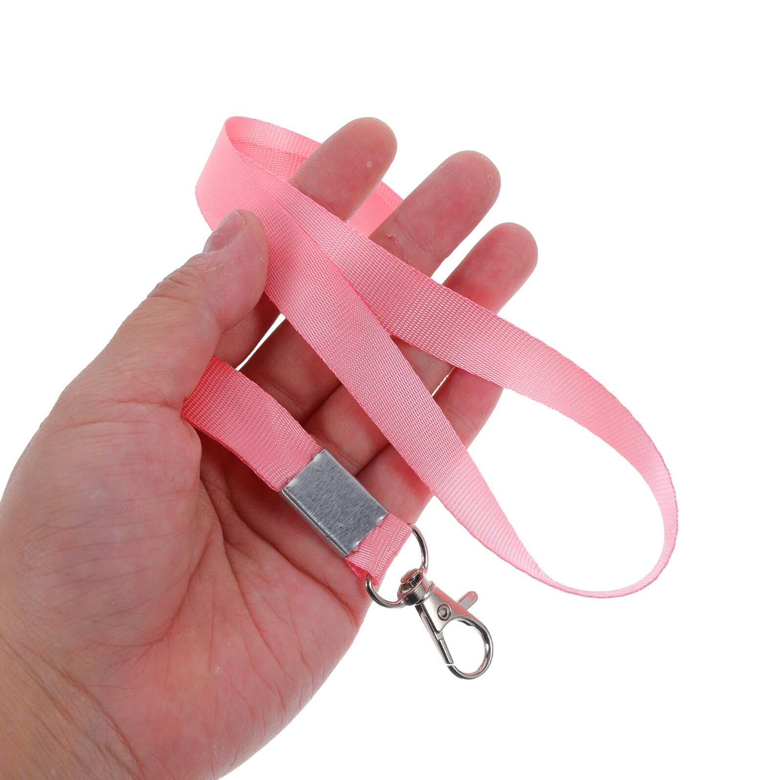 50 Stück ausweishülle schlüsselbänder kartenhülle Ausweis-Lanyard id lanyards ausweishülle mit clip Lanyard für Abzeichen für ID -Abzeichen Schlüsselbund Pink