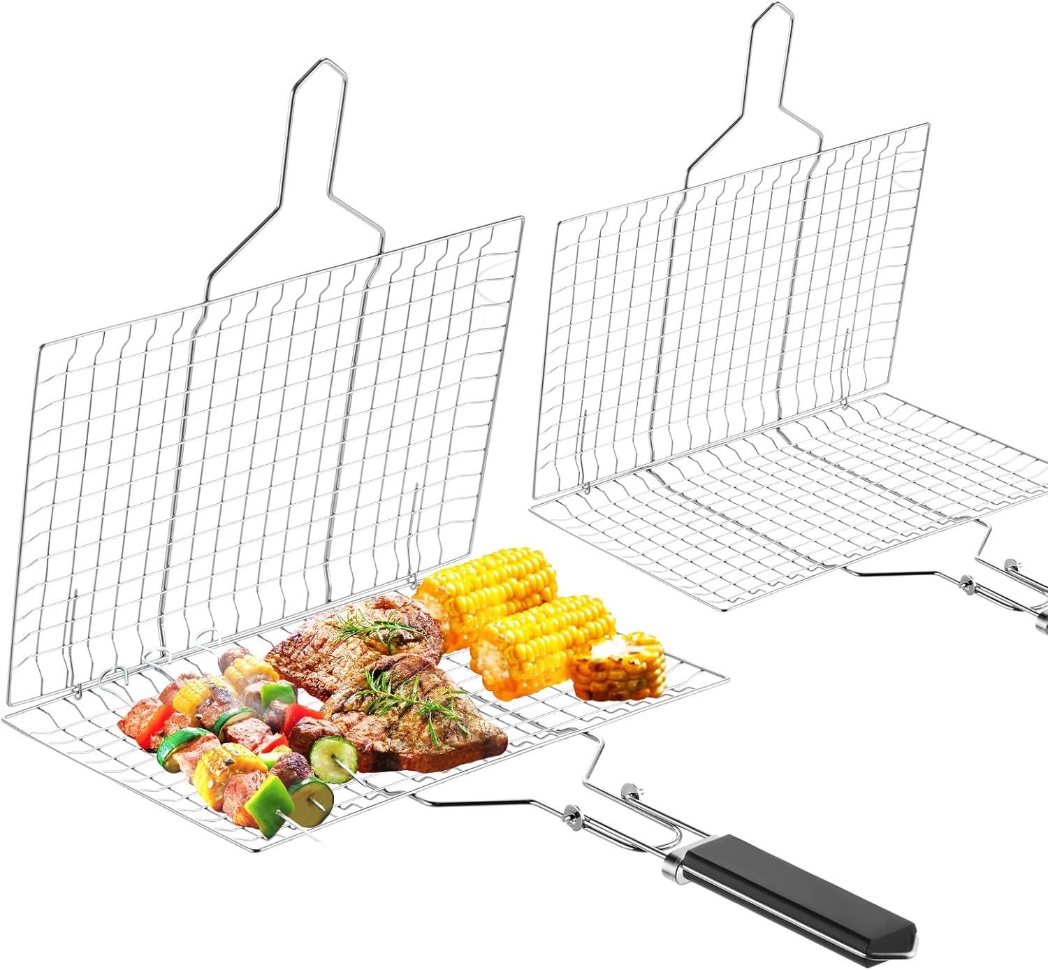 Amazon.com: Mifoci 2 Pcs Grill Basket with Removable Handle Barbecue ...