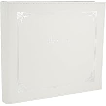 Pioneer Photo Albums Pioneer 12 Inch by 12 Inch 3-Ring Sewn Italian Cover Scrapbook Binder, White