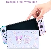 Vista 3 de Yocore Full Wrap Skin for Switch Protector Vinyl Skin Cover Stickers Compatible with Nintendo Switch and Console, Dock, Joy Con-KLM Ice Cream