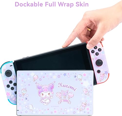 Miniatura 3 de Yocore Full Wrap Skin for Switch Protector Vinyl Skin Cover Stickers Compatible with Nintendo Switch and Console, Dock, Joy Con-KLM Ice Cream