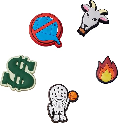 Vista 2 de Crocs Jibbitz - Paquete de 5 dijes deportivos para zapatos, Jibbitz, modo bestia, talla única