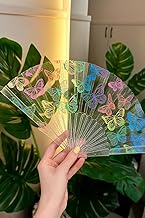 مروحة يدوية قابلة للطي على الطراز الصيني الكلاسيكي للرقص الجماعي وعروض البوب (فراشة)