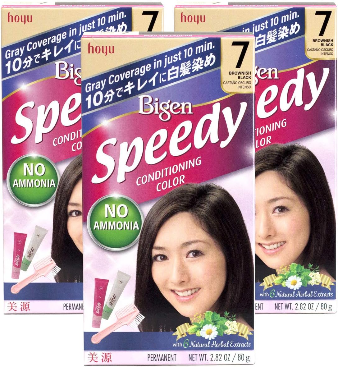 Bigen Speedy Conditioning Color Kit: 7 Brownish Black - 3 Pack