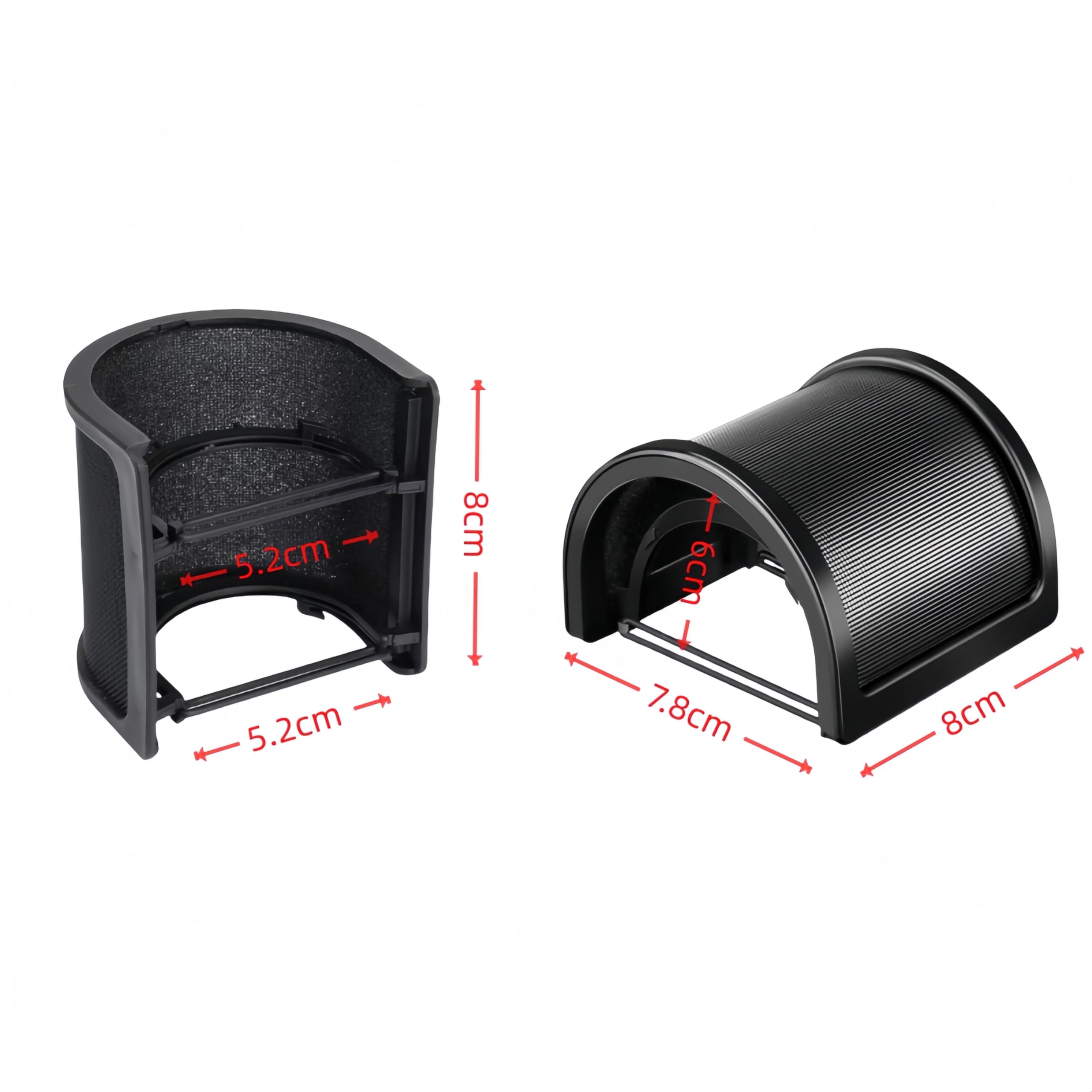 Filtro universal de malla metálica para micrófono, filtro de grabación de estudio, protector de micrófono ajustable, accesorio de cubierta de viento para micrófono, adecuado para la mayoría de