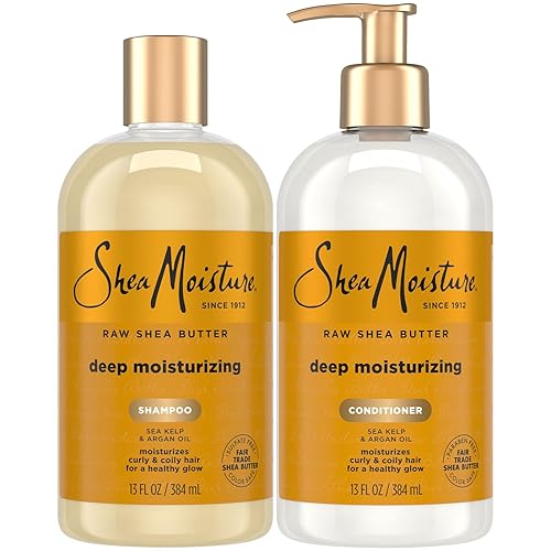 Shea Moisture champú de manteca de karité de 13 oz y acondicionador fortalecedor 13 oz