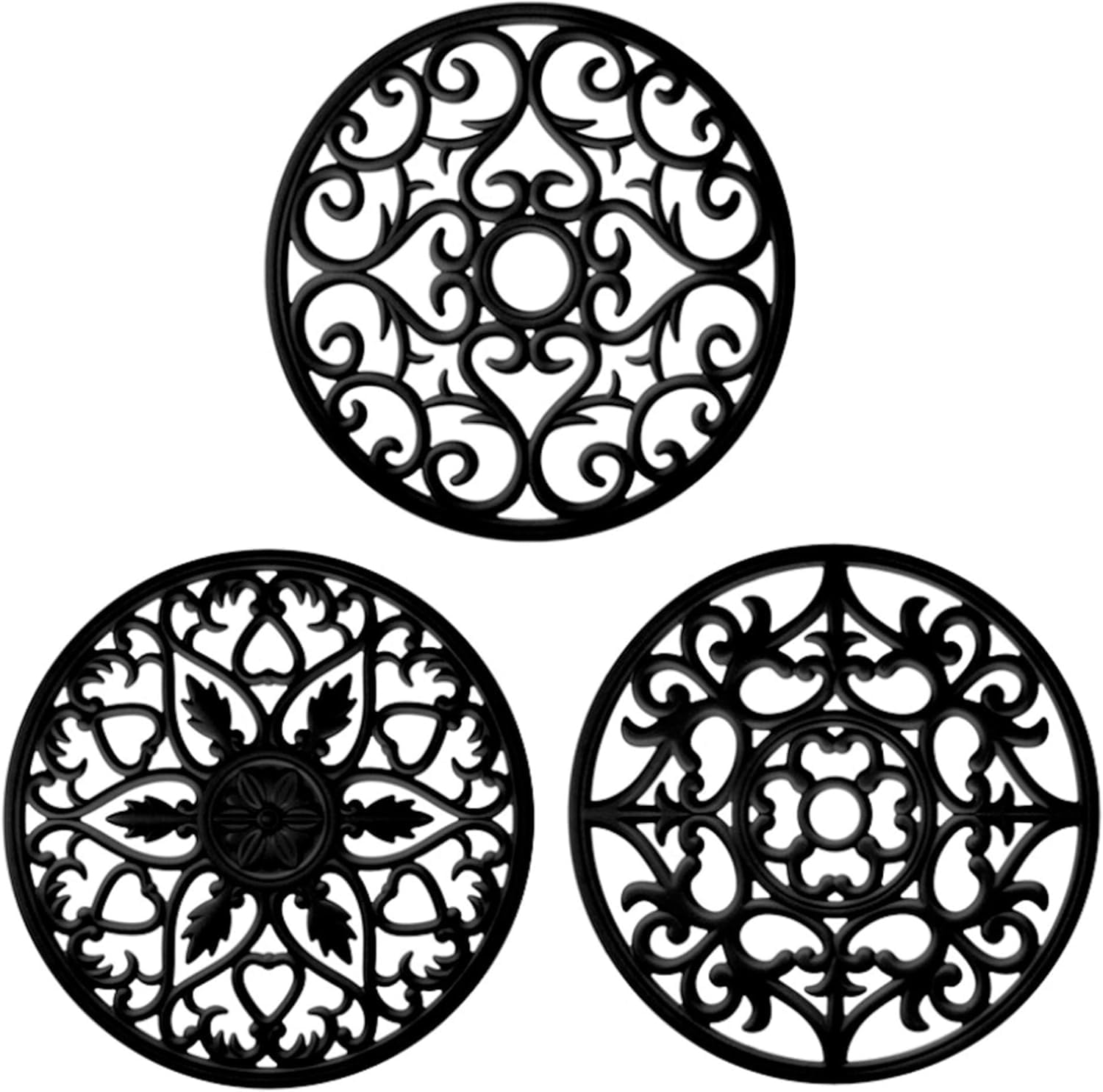 Boxiki Kitchen - Tappetino sottopentola per fiori in silicone (nero)