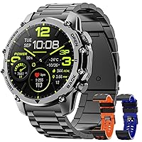Smartwatch Uomo con Torcia, 1,52'' HD Orologio Smartwatch Militare con 500 mAh Batteria(7)
