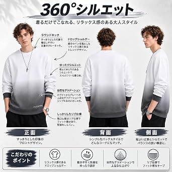 Men's Sweatshirt, Men's Hoodie, Fall Clothing, Long Sleeve, T-Shirt, Gradient Tops, Pullover, Loose, Casual, Large Size, Popular, Men's Clothes, Cotton, Soft, Large Size, For Fall, Autumn