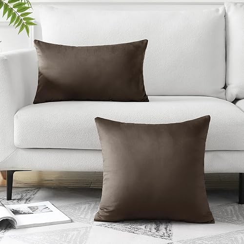 Miniatura 4 de Artscope Fundas de almohada de terciopelo de lujo, fundas de almohada rectangulares, fundas de cojín suaves y sólidas para sofá, dormitorio,