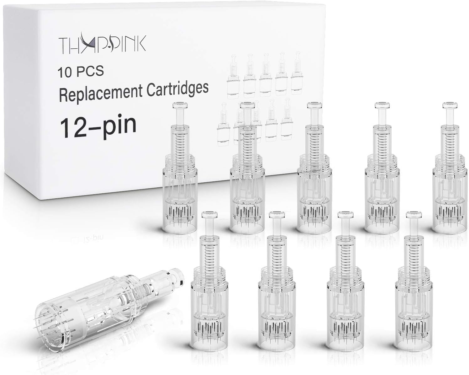 THAPPINK 12 Pins Replacement Cartridges 10Pcs