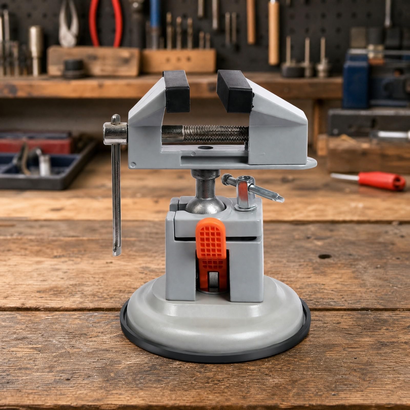 predolo Morsa Acero con Base Ventosa Versátil Morsa Portátil cción Ajustable Abrazara jeción Mesa para Caseros, Taller Casero