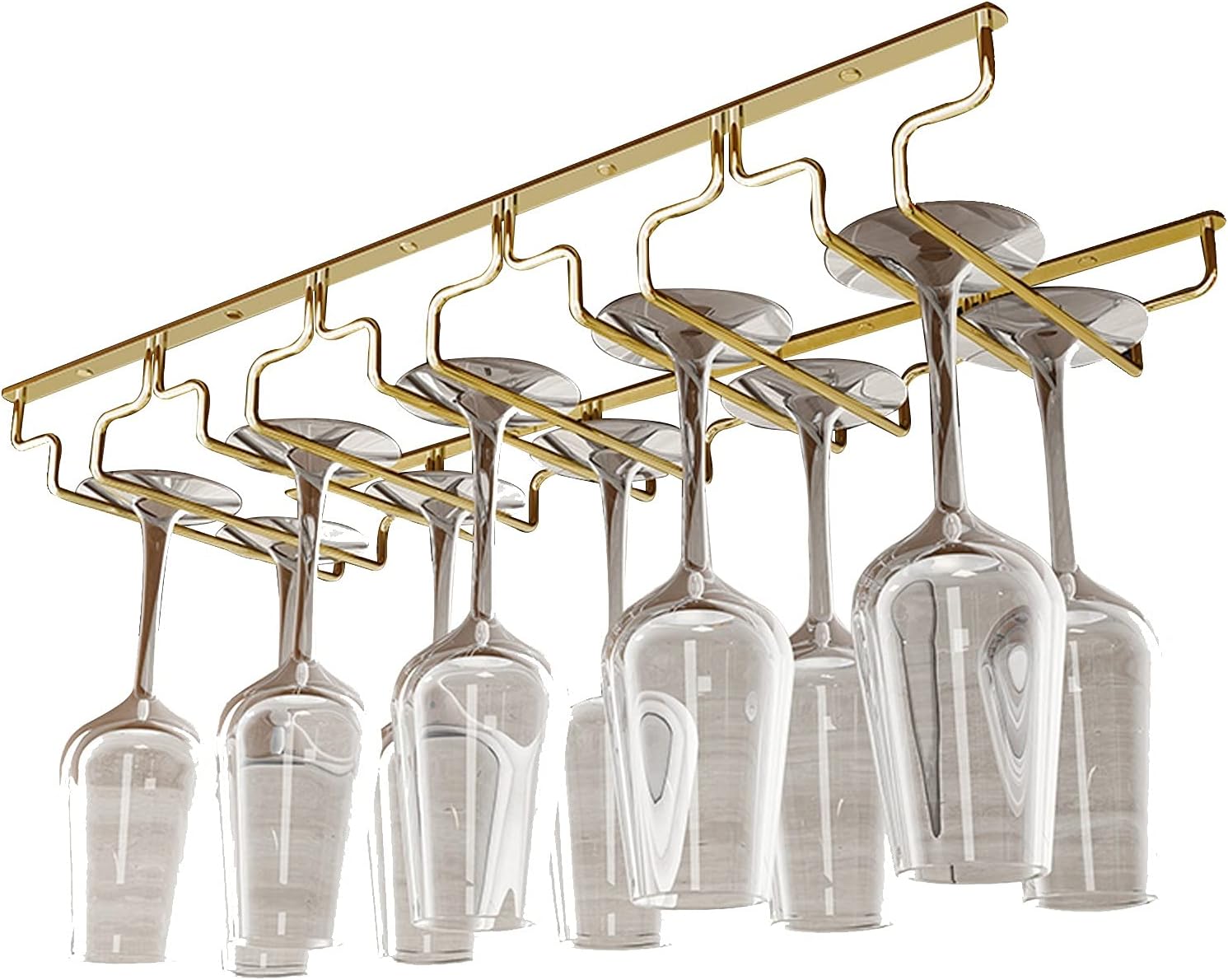 ワイングラスラック キャビネットステムウェアの下 メタルワイングラスホルダー キャビネットキッチンバー用グラス収納ハンガーオーガナイザー Size 57 28cm グラスホルダー サイズ 57 18cm Www Qbusinessmagazine Com