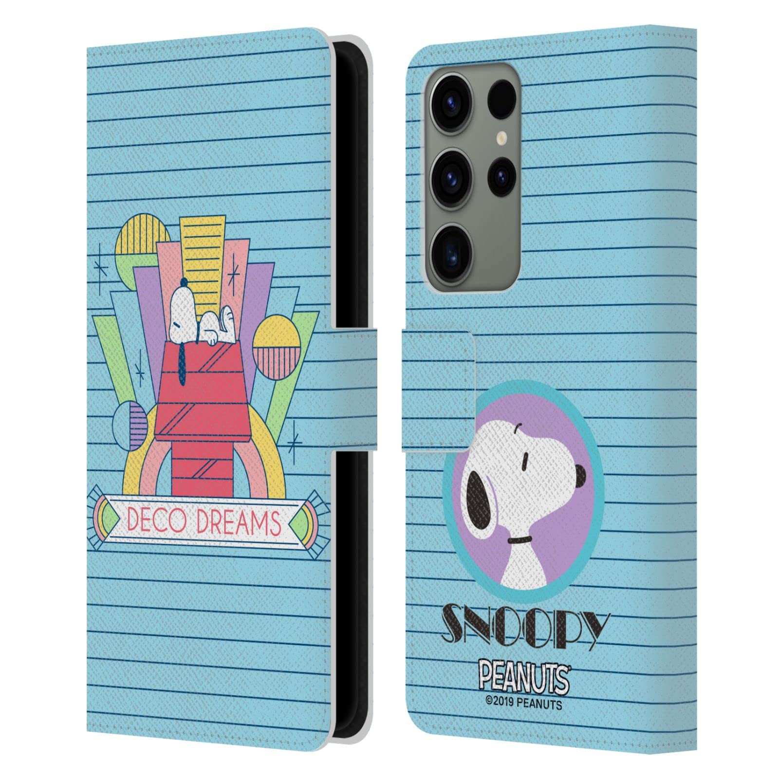 Carcasa tipo libro Samsung S23 Ultra acabado cuero Peanuts Snoopy 7