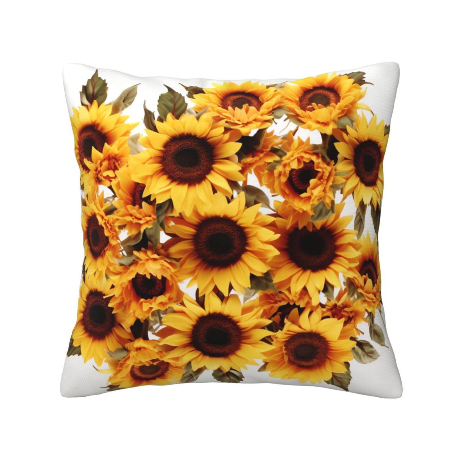 FodPand Beautiful Sunflowers Throw Pillow Covers 16"X16" Super Soft Cozy Pillows Case Morden Decorative Cushion Cover for Sofa Couch Bed Home Decor