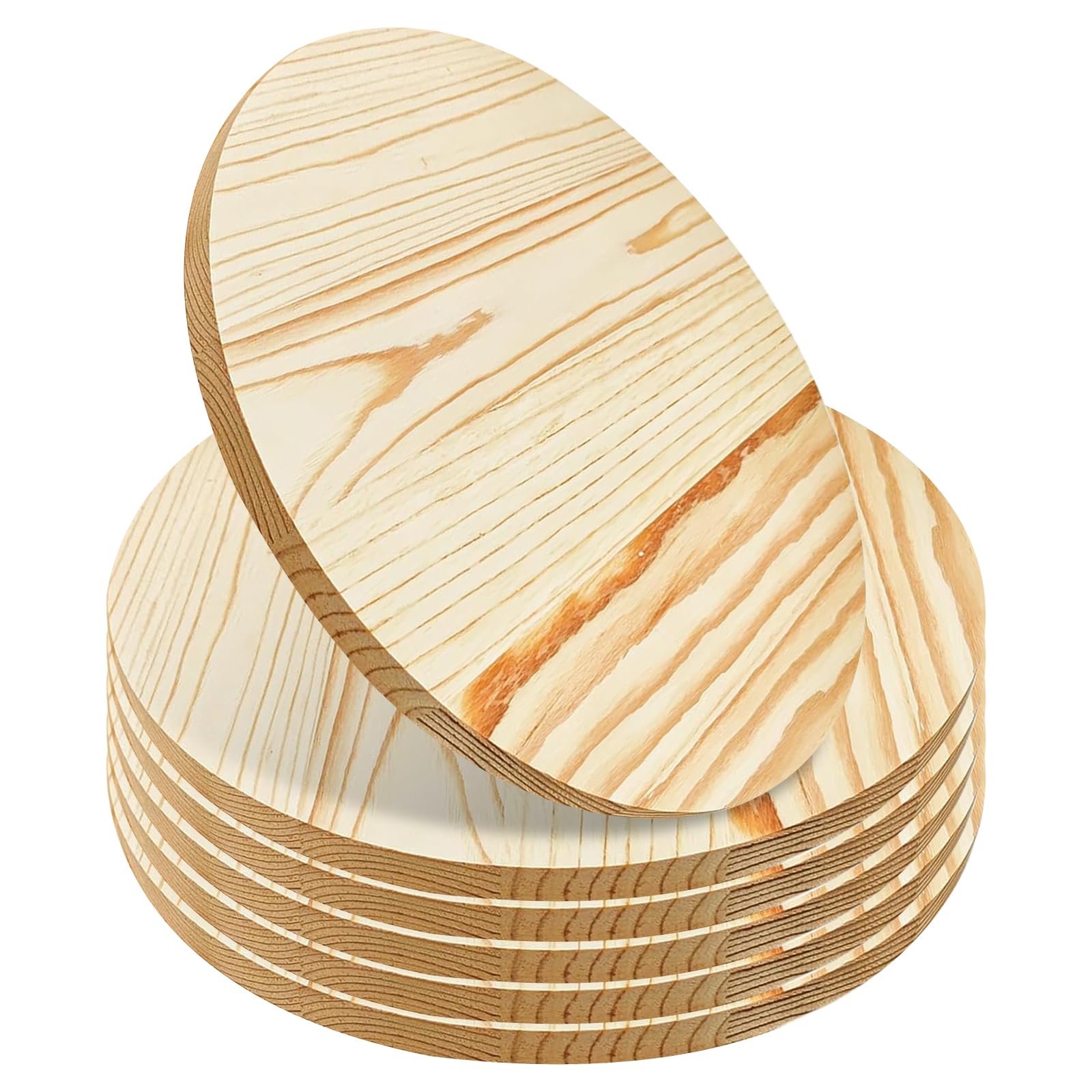 Runde Holzscheiben 30cm Unbehandelten Baumscheiben, Dick 15mm Natürliche Holzscheiben für Gravur, Malerei, DIY Bastelprojekte, Kreisschild aus Kiefernholz, Kiefernkreis Plakette Holzdeko