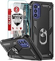 Vista 1 de LeYi Funda para Moto G 5G 2022: con 2 protectores de pantalla de vidrio templado para hombres y mujeres, [grado militar] funda protectora resistente