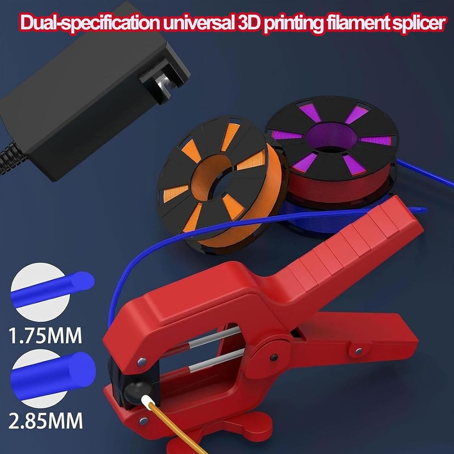 3D Printing Filament Welder, Filament Splicer Tool for 1.75mm and 2.85mm Filament, Up to 240°C Adjustable, Repair Broken Filaments for PLA ABS PETG TPU PC PP