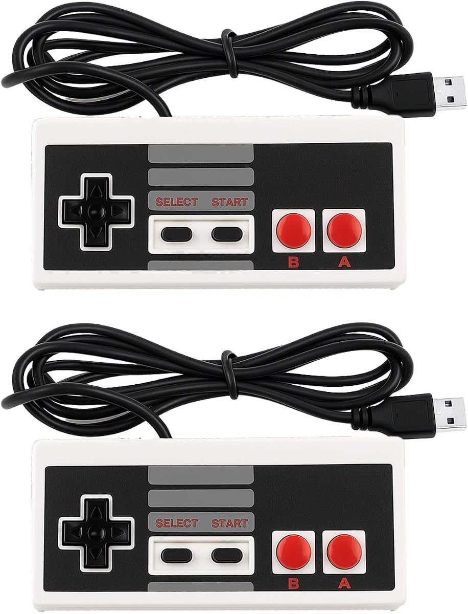 ZENANBiBi Usb Wired Controller 2-Pack for Nes Gamepad – Plug & Play for Windows Pc,Mac,Linux,Raspberry Pi,Retropie, mulators – Classic Nes Controller Gamepad for Retro Gaming Fun [gamecube]