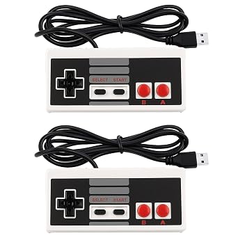ZENANBiBi Usb Wired Controller 2-Pack for Nes Gamepad Plug & Play for Windows Pc,Mac,Linux,Raspberry Pi,Retropie,Nes Emulators Classic Nes Controller Gamepad for Retro Gaming Fun